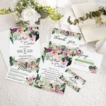 Personalised Hawaii Style Wedding Invitation Suite with Guest Name and Date Set of 6 Wedding Favors for Your Guests