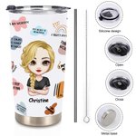 Personliga dagliga bekräftelseord Jag älskar alla delar av mig 20oz Tumbler Tillbaka till skolgåva Födelsedagspresent Daglig användning