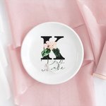 Personalized Hawaii Style Wedding Ring Tray Engagement Ring Dish Jewellery Dish with Inital Name Gift for Her Wedding Bridesmaid Bachelor Party