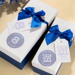 Personalized Monogrammed Gift Tags with Strings Gift Stickers Set of 24 Wedding Christmas Gift