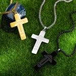 Personalizzato Football Baseball Croce Collana Versetto Bibbia Ciondolo Collana Sport Gioielli Religiosi Battesimo Accessorio Regalo per Lui