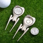 Personalised Embossed Golf Divot Repair Tool with Magnetic Removable Golf Ball Marker Golf Club Holder Birthday Gift for Golf Lovers Dad Husband