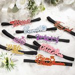 Personalized Glitter Headbands Hair Accessories with Name Gift for Bridesmaid Bachelor Party