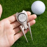 Personalised Embossed Golf Divot Repair Tool with Magnetic Removable Golf Ball Marker Golf Club Holder Birthday Gift for Golf Lovers Dad Husband