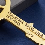 Personalized Simulation Prison Key Jail Cell Replica Key with Box Creative Decor Retirement Gift for Prison Guard Corrections Officer