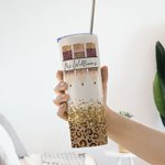 Personlig lärare liv Cheetah och Rainbow Print 20oz Skinny Tumbler för lärare uppskattning tillbaka till skolan gåva