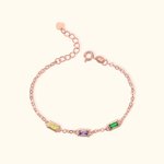 Personalizada delicada pulsera de piedra de nacimiento Pulsera de la familia Cumpleaños Día de San Valentín Día de la Madre Regalo de Navidad para mam