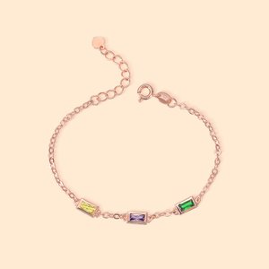 Personalisierte zierliche Birthstone Armband Familie Armband Geburtstag Valentinstag Muttertag Weihnachten Geschenk für Mama Freundin Frau Freund