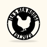 Personalized Wall Art Chicken Coop Farm Coop Metal Sign with Name and Date Farmhouse Decor Gift for Farmer Farm Owner