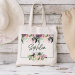 Sac fourre-tout personnalisé Hawaii Bridesmaid avec nom Bachelorette Party Wedding Party Bridesmaid Gift Christmas Birthday Gift