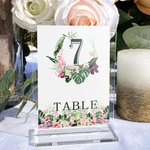 Personalized Number 1-30 Acrylic Wedding Table Template with Couple Name for Wedding Reception Party Anniversary Event