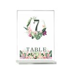 Personalized Number 1-30 Acrylic Wedding Table Template with Couple Name for Wedding Reception Party Anniversary Event