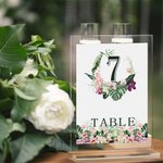 Personalized Number 1-30 Acrylic Wedding Table Template with Couple Name for Wedding Reception Party Anniversary Event