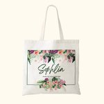 Sac fourre-tout personnalisé Hawaii Bridesmaid avec nom Bachelorette Party Wedding Party Bridesmaid Gift Christmas Birthday Gift