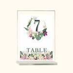 Personalized Number 1-30 Acrylic Wedding Table Template with Couple Name for Wedding Reception Party Anniversary Event