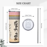 Vaso para lápices personalizado con tapa y pajita Material para profesores Fin de curso Vuelta al cole Regalo para el Día del Profesor