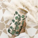 Personlig 20oz Hawaii glas tumbler Brudtärna iskaffe kopp dricksglas med lock sugrör Bachelorette Party engagemang bröllopspresent