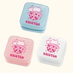 Personalized Disco Style PU Leather Jewellery Box Travel Case Jewellery Organizer Wedding Bachelor Party Gift for Bridesmaid Friend Girl