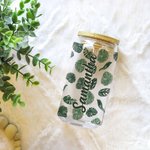 Personlig 20oz Hawaii glas tumbler Brudtärna iskaffe kopp dricksglas med lock sugrör Bachelorette Party engagemang bröllopspresent