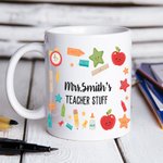 Personalized Mug and Coaster with Name End of School Gift Teacher Gift Appreciation Gift