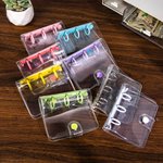 Personalized Mini Money Saving Challenge Binder with 15 Transparent Envelop Pages Cash ID Card Stuffing Gift for Family Friends