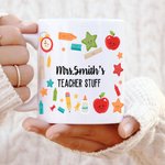 Personalized Mug and Coaster with Name End of School Gift Teacher Gift Appreciation Gift