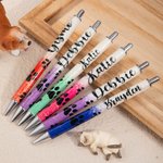 Stylo à bille époxy pailleté rechargeable pour animaux de compagnie, vétérinaire, bureau, fournitures scolaires.