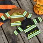 Gepersonaliseerde Miniatuur de Isolatiegiften van de de Fles van het Brandweerjasje Waterflesdekking voor Brandweerman Vader