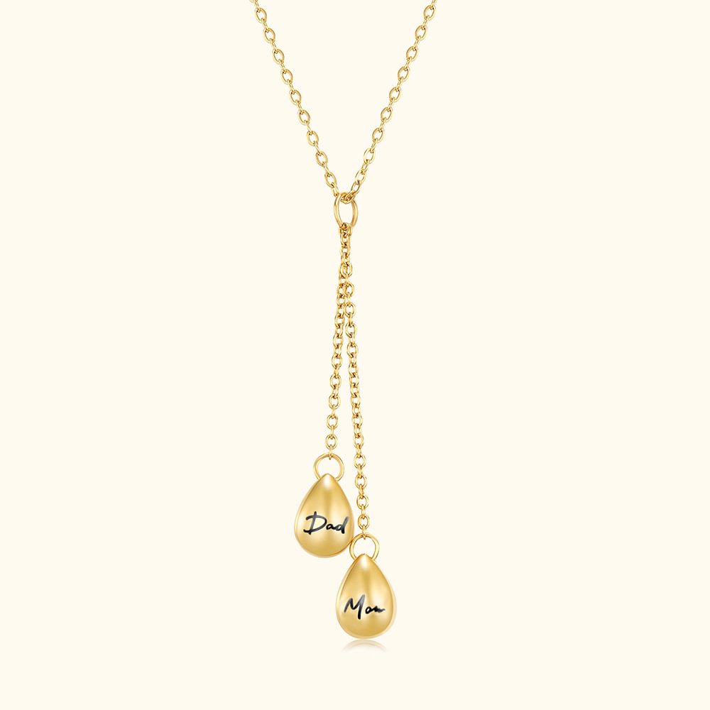 Pendentif Personnalisé Double Urne de Cendres Cadeau Commémoratif pour Femmes