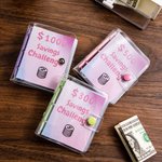 Personalized Mini Money Saving Challenge Binder with 15 Transparent Envelop Pages Cash ID Card Stuffing Gift for Family Friends