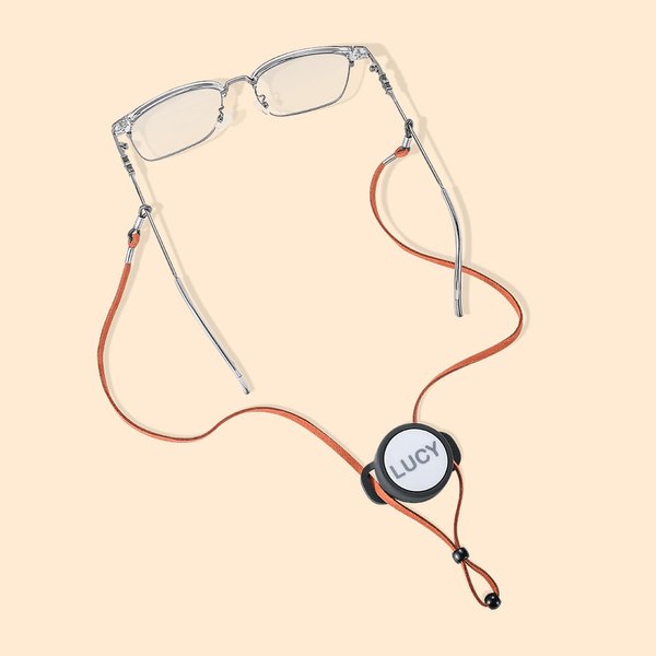 Lanière pour Lunettes avec Support AirTag Personnalisée avec Texte Accessoire Antiperte Cadeau pour Grands-parents Enfants et Aventuriers