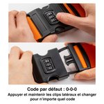 Sangle à Bagage Personnalisé avec Nom Brodé Accessoire de Bagage Cadeau Anniversaire Vacances pour Amoureux de Voyage