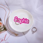 Personalized Wedding Ring Tray Engagement Ceramic Ring Dish Wedding Gift for Her Bridesmaid Friend