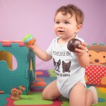 Personalised Dog and Cat Design Cotton Soft Short Sleeve Baby Onesie Baby Shower Birthday Christmas Gift for Baby