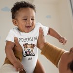 Personalised Dog and Cat Design Cotton Soft Short Sleeve Baby Onesie Baby Shower Birthday Christmas Gift for Baby
