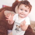 Personalised Dog and Cat Design Cotton Soft Short Sleeve Baby Onesie Baby Shower Birthday Christmas Gift for Baby