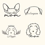Tatuaggi temporanei personalizzati minimalisti con design orecchie di cane set di 15 regalo ideale per compleanni per amanti degli animali