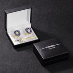 Boutons de Manchette et Pince à Cravate en laiton Personnalisés Accessoires de Costume Vintage Cadeau d'Anniversaire pour Lui