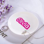 Personalized Wedding Ring Tray Engagement Ceramic Ring Dish Wedding Gift for Her Bridesmaid Friend