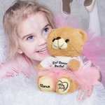 Personalisierte niedlichen Plüsch Tanz Bär mit Tutu und Text Recital Kindertag Geburtstagsgeschenk für Ballerina kleines Mädchen