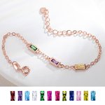 Personalizada delicada pulsera de piedra de nacimiento Pulsera de la familia Cumpleaños Día de San Valentín Día de la Madre Regalo de Navidad para mam