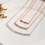 Personalizada Morse collar de código y el anillo con el corazón de piedra de nacimiento de la boda Día de la Madre de Navidad de regalo para la dama d