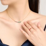Personalizada Morse collar de código y el anillo con el corazón de piedra de nacimiento de la boda Día de la Madre de Navidad de regalo para la dama d