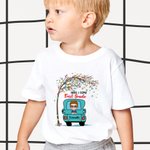 Gepersonaliseerde vrachtwagen met kindernaam hier kom ik T-shirt voor kleuterschool basisschool terug naar school Gift