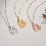 Personalisierte Mama und Baby Halskette Mama Umarmungen Neugeborenen Anhänger Baby Geburt Halskette neue Mutter Schmuck erste Muttertag Geschenk Baby Dusche Geschenk