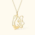 Personalisierte Mama und Baby Halskette Mama Umarmungen Neugeborenen Anhänger Baby Geburt Halskette neue Mutter Schmuck erste Muttertag Geschenk Baby Dusche Geschenk