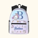 Personalized Cute Bear Peter Rabbit Fantasy Unicorn Child School Backpack with Name Initial Waterproof Large Capacity Back to School Gift for Children