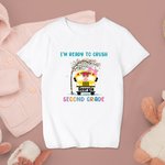 Personalized I Am Ready to Crush School Bus Kid T-shirt Back to School First Day of School Celebration Gift for Boy Girl