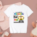 Personalisierte Schulbus Ich bin bereit mit Kind Name T-shirt zurück zu Schule Geschenk ersten Tag der Schule Outfit für Jungen oder Mädchen