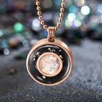 Personalized Crystals Life Flower Necklace Engraved with Text Birthday Gift Anniversary for Her